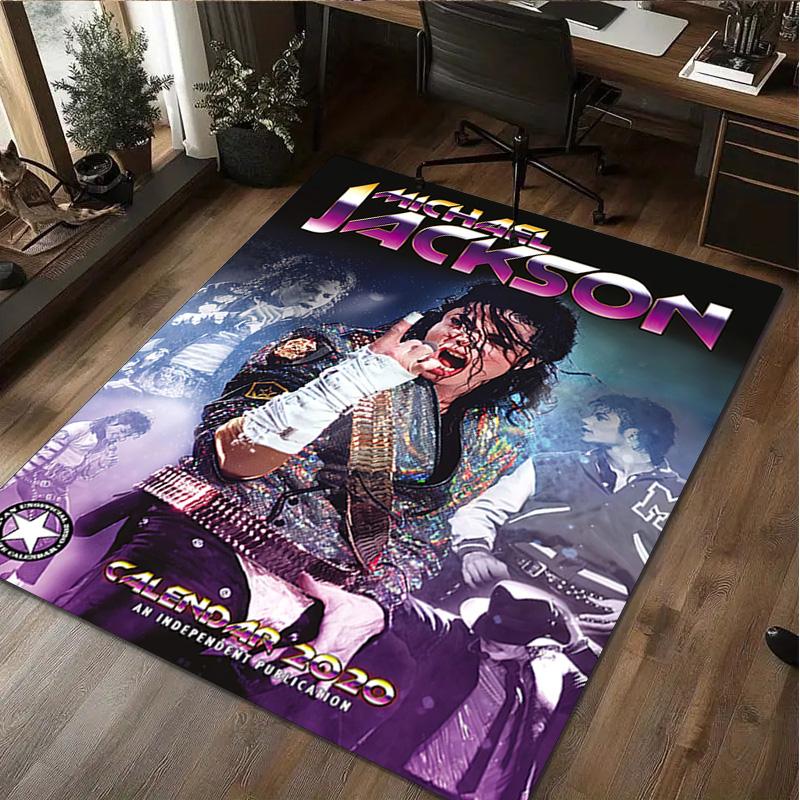 Michael Jackson Druck Teppich - Heimdekoration Teppich Für Wohnzimmer Schlafzimmer Bodenbelag Computerstuhl Bereichsteppich
