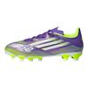 adidas F50 League MG Versatile Comfortable Stylish Low-Top Kids Football Shoes Kids Football Shoes Purple White Bright-Lemon-Yellow JH7752