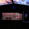 Merdia Mechanical Gaming Full 104 US USB Wired Keyboard with LED Backlight Switches White and Keyboard, Keyboard, Layout, (Blue - Pink)