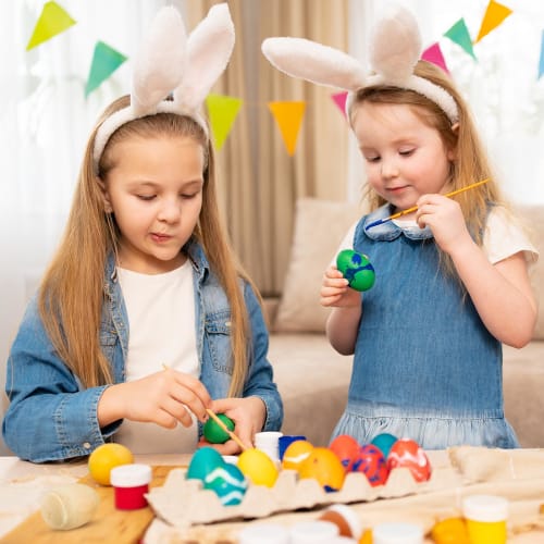 Morcheiong 24-Piece Wooden Egg Shaker DIY Egg Shaker Musical Instrument Set with 24 Multicolor Pens, Egg Maracas, Easter Eggs for Kids