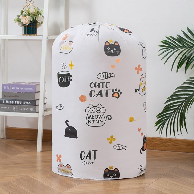 Large Waterproof Quilt Storage Bag Moisture Proof Dust Quilt Sorting Bag Clothes Luggage Move Cylinder Bag Organizer