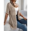 HNXC Summer Hollowed-out Short-sleeved Knitted Cardigan for Vacation Sun Protection Women's Wear