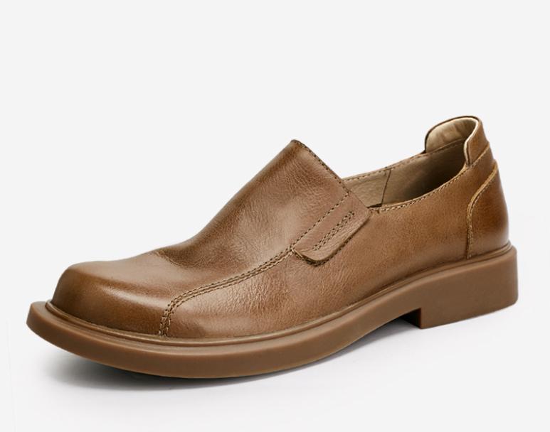 Men'S Breathable Business Shoes Casual Fashionable Versatile Leather Shoes Round Head Youth Small Leather Shoes