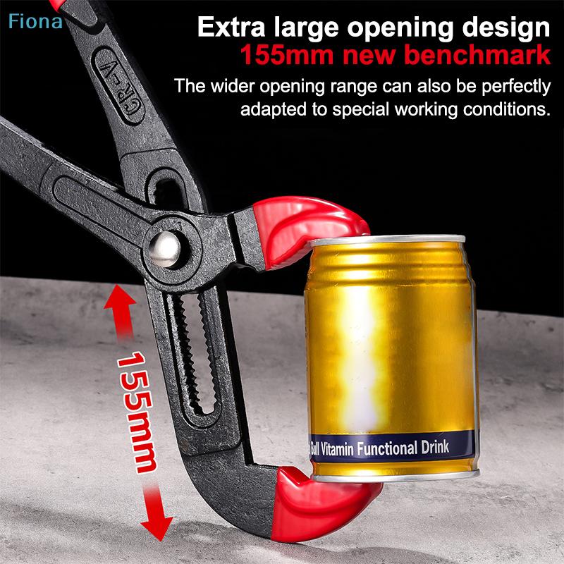 CR-V Water Pump Pliers Extra Large Opening Anti-Slip Clamping Wrenches for Plumbing & Pipe Repair