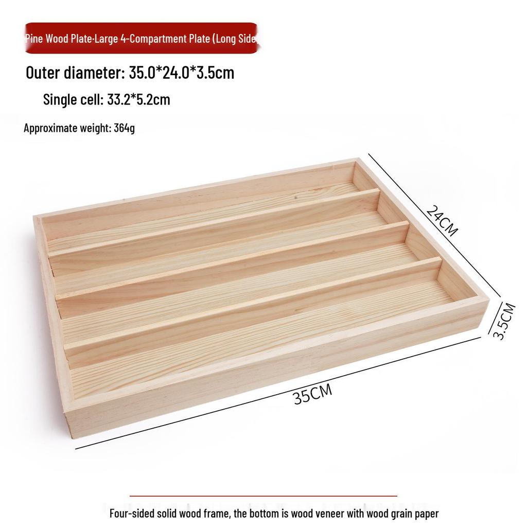 Japanese Style Solid Pine Wood Jewelry Display Tray