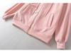 Women's Velvet Hooded Zip-Up Sweatshirt, 2023 New Oversized Slim-Fit Long-Sleeve Cardigan