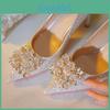 French Bridal High Heels With Crystal Embellishments For Wedding And Special Occasions