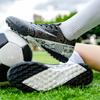 Football shoes men's low-top blue and white porcelain spikes youth professional training sneakers foreign trade explosion large size sports shoes