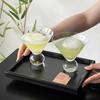 Japanese Style Martini Glass Cup Short Foot Beaded Cocktail Glasses Cups Thin Champagne Glass Transparent Wine Glasses Cup
