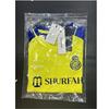 Kids Ronaldo Football Jersey Set Training Wear Polyester Yellow Blue Sports Top Shorts