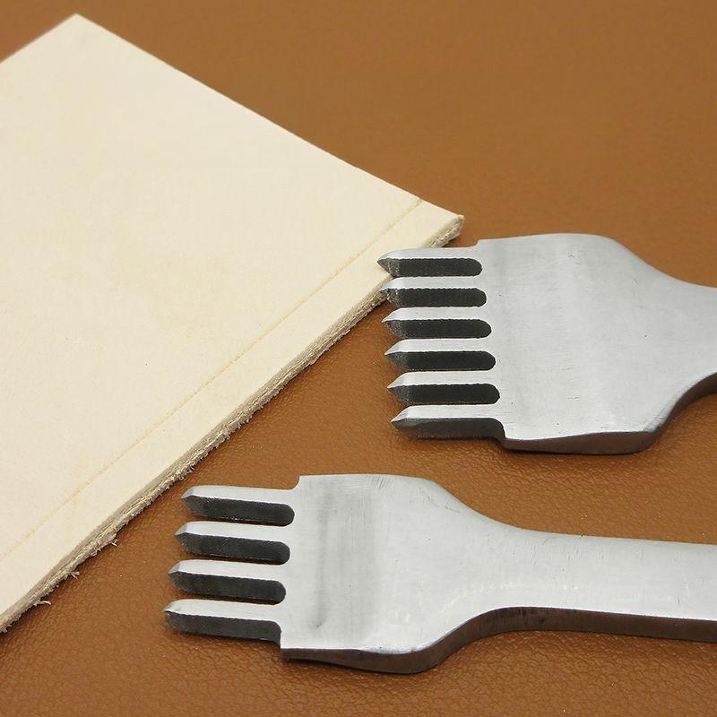 BEPAN Leather Punching Tool 3/4/5/6mm Alloy Material Leather Art Hand Sewing Tool Set Handmade Craft Production Supplies