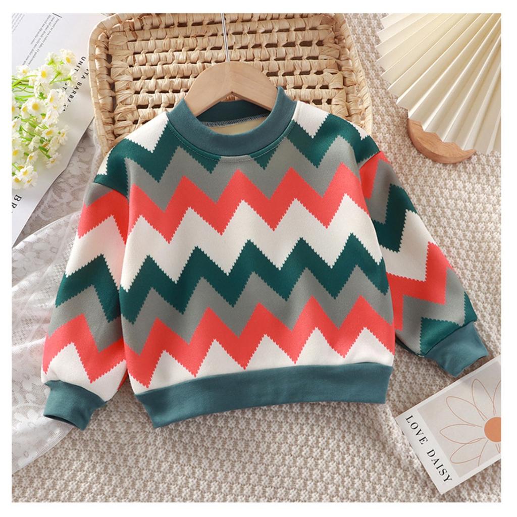 Children, Velvet, T-shirt, Boys', Thickened, Sweater, Girls', Warm Hoodie, Children's Clothing