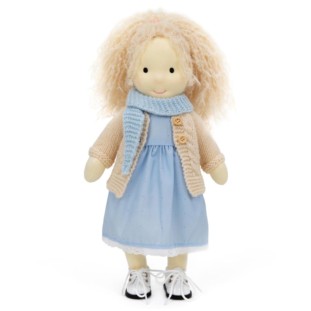 BlissfulPixie Waldorf Doll Handmade Doll Florke Soft Girl Cute Stuffed Animals Best Dolls for Kids - 12"