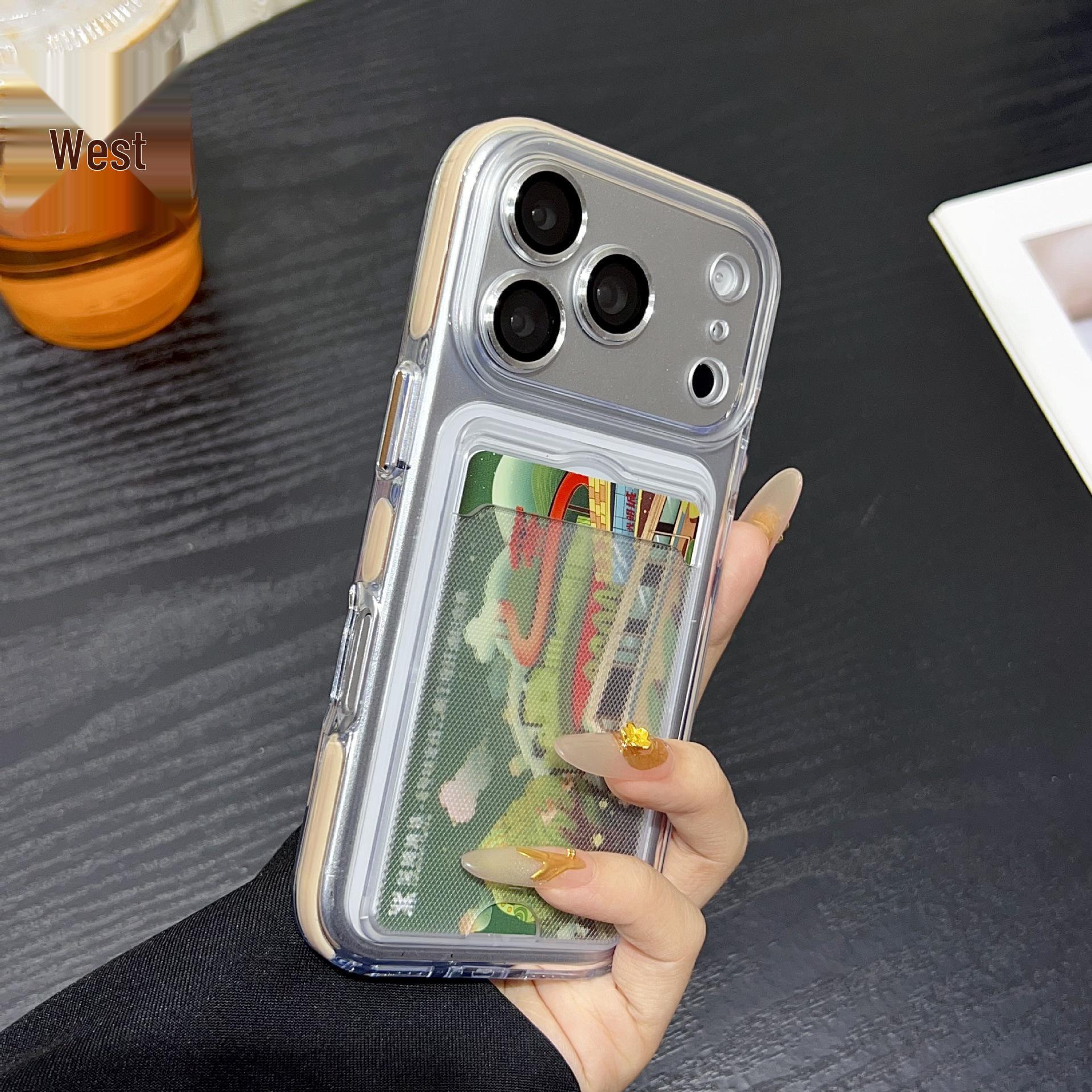 

iPhone 17 Pro Max Case: Precise Card Slot, Compatible with Apple 16 Pro & 15 Pro, Transparent Cover. 15 Pro