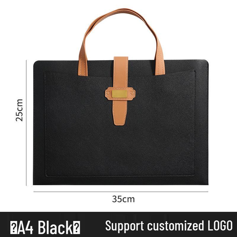 A4 Leather Document Holder with Customizable Logo