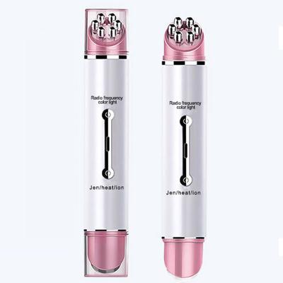 Heating RF Eye Massager Wrinkles Removal Vibration Eye Beauty Treatment Instrument for Home White