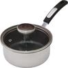 Taniguchi Metal Saucepan with Glass Lid, 14cm, Induction and Gas Compatible, Streel