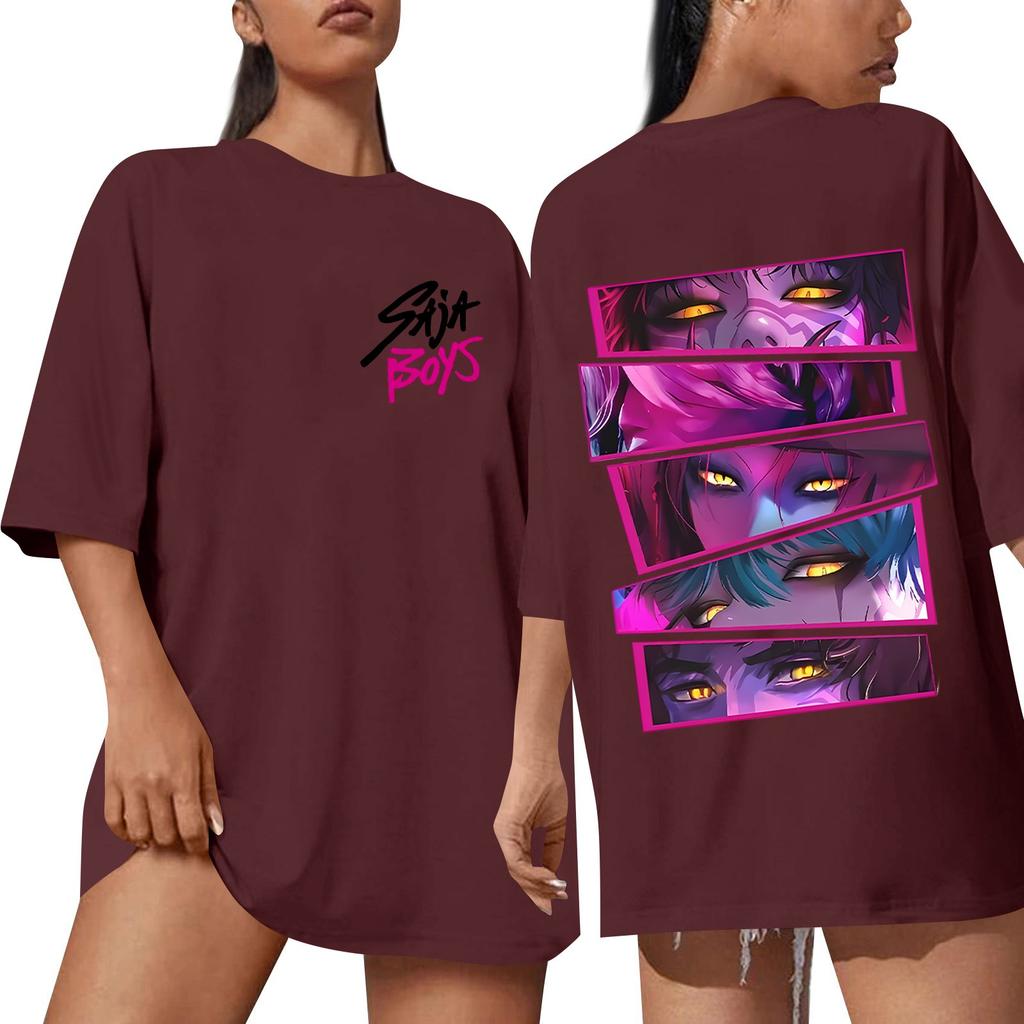 Women's Round Neck Short Sleeve T-shirt Casual Loose Top