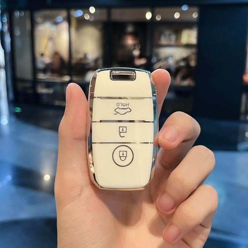 TPU Car Remote Key Cover Stylish Shell Fob Keychain for KIA Sportage Cerato Optima K2 K3 K4 K5 RIO Picanto Soul Sorento Sedona