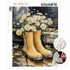 DIY Pearl and Diamond Painting Kit for Adults and Beginners Daisy Boots Sparkling Craft Art. Home Wall Decor and Handmade Gifts