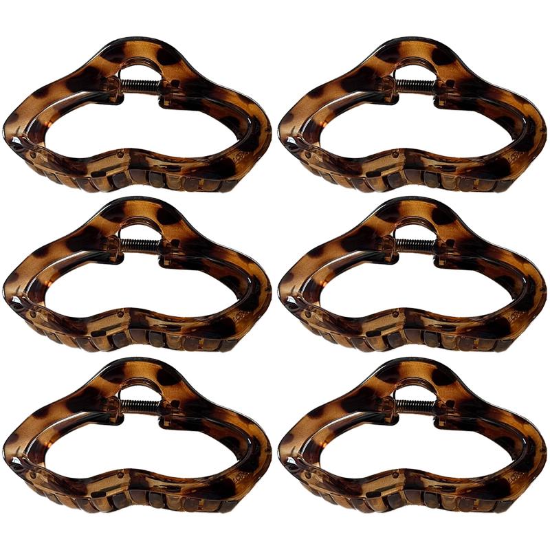 Elegant Clouds Leopard Print Hair Claws Clip Women Jelly Acrylic Hair Clamps Plastic Hairpins Barrettes Girls Hair Accessories