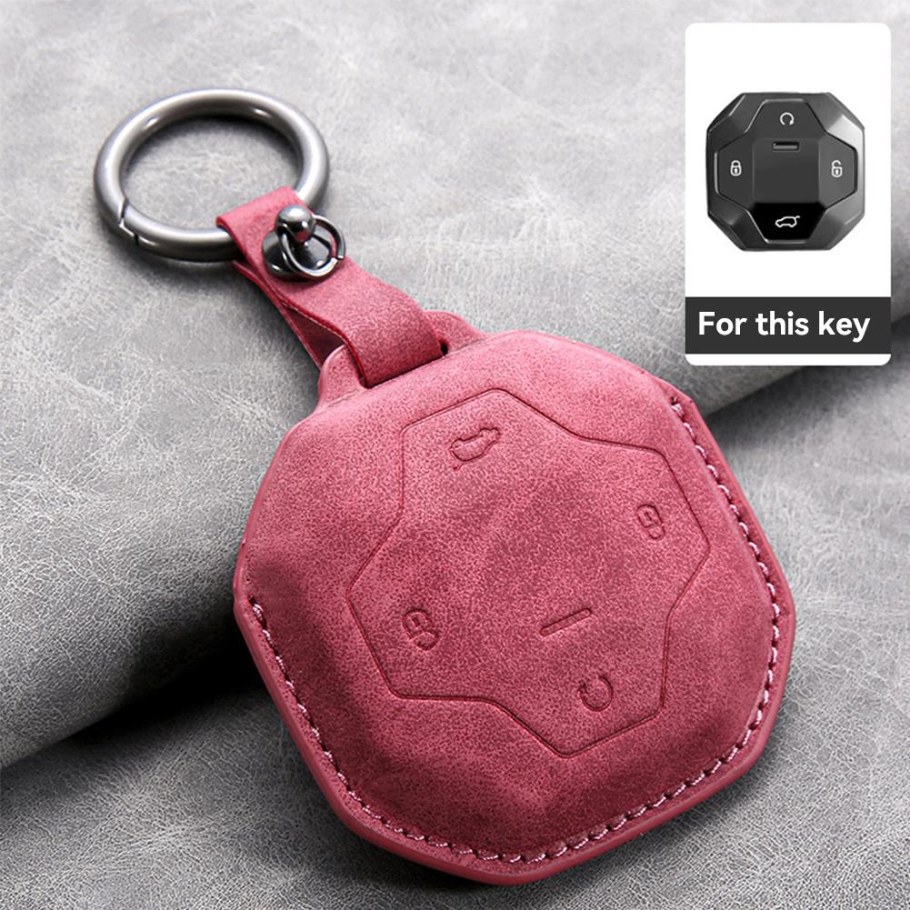 4 Buttons Car Remote Control Key Case Suede Leather Key Protect Cover Shell Accessories For Chery Jetour T2 Traveler 2025 2025
