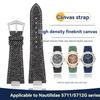 Denim & Cowhide Leather Watch Strap for Patek Philippe Nautilus 5711/5712 – Fashion Light Blue/Green/Gray Jeans Style Band