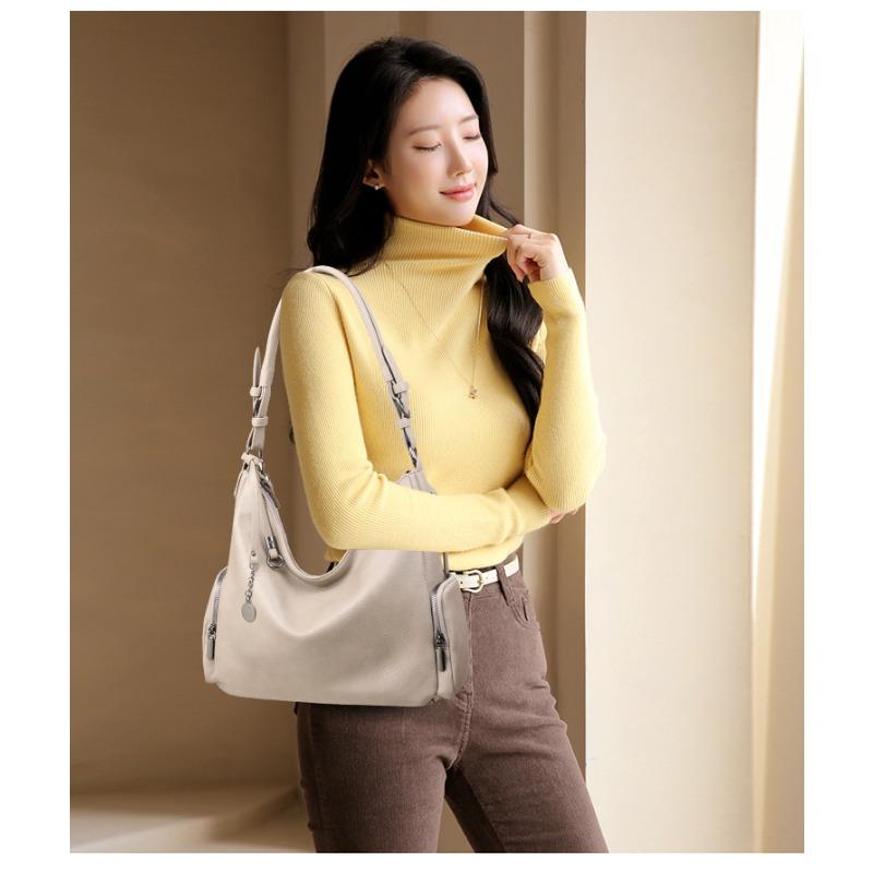Fashionable Faux Leather Shoulder Bag,women's Large Capacity Handbag,retro Shoulder Bag,multi Pocket Crossbody Bag Suitable for Daily Use and Shopping