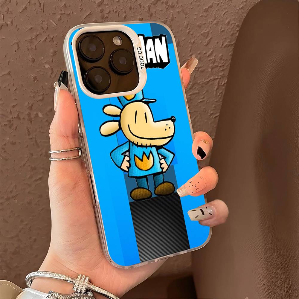 Dog Man Phone Case For IPhone 17 16 15 14 13 Pro 12 11 Pro Max PLUS Color Back Cover
