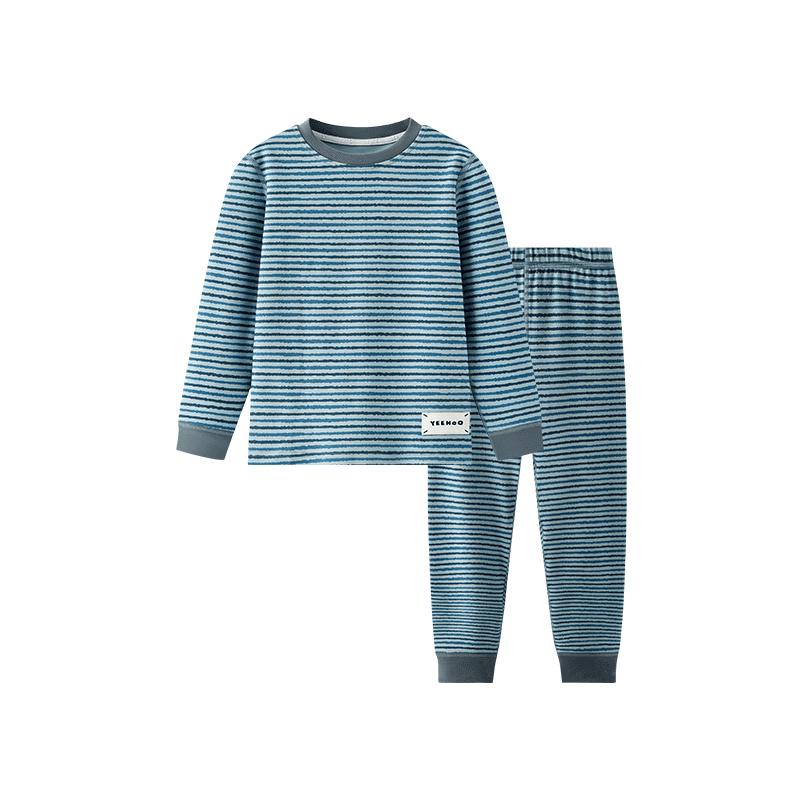 YEEHOO Kids  Striped Antibacterial Thermal Set 130