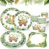 Jungle Dinosaur Disposable Tableware Happy Dino Birthday Napkin/Plate/Cup Jurassic World Roar Kids Happy Birthday Party Decor