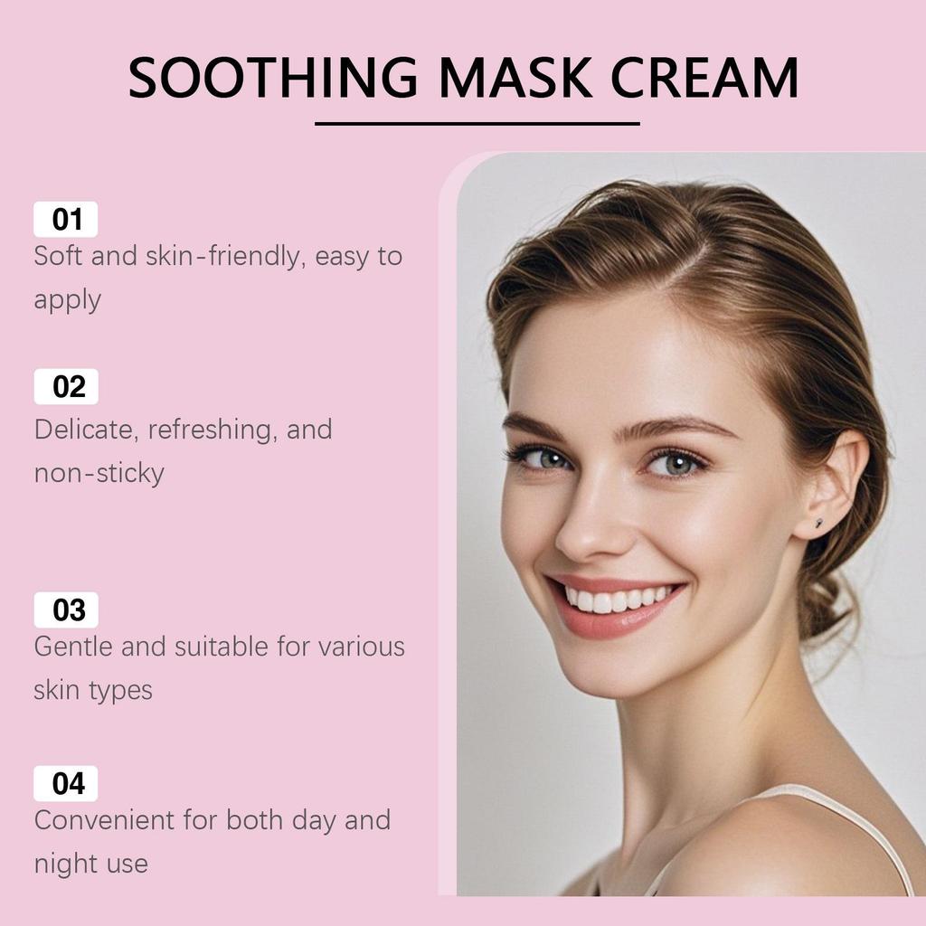 HOYGI Sanfte Maskencreme: Glatte, einfache Anwendung, feine Textur, verbessert Weichheit und Ausstrahlung für die tägliche Hautpflege.