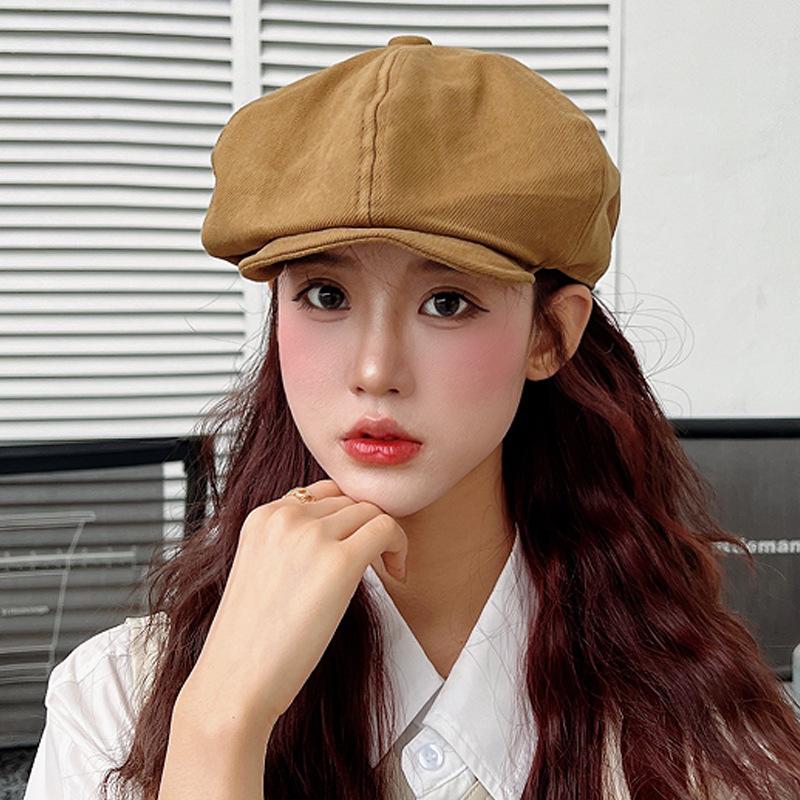 COKK Beret Women Hat Retro Black Painter Cap Octagonal Hats For Women Soft Beret Femme Women's Hat Casquette Gorro New 2023