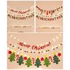 Seasonal Decor Felt Christmas Banner Decorated Furry Balls LED String Light DIY Handmade Christmas Pendant Hanging Decor