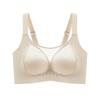 Oudifen Seamless Large Chest Display Small Underwear Mesh Sexy Anti Sagging Upper Support Gathering Full Cup No Steel Ring Bra