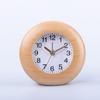 Small Clock Wood Alarm Clock with Arabic Numerals, Quiet and Elegant