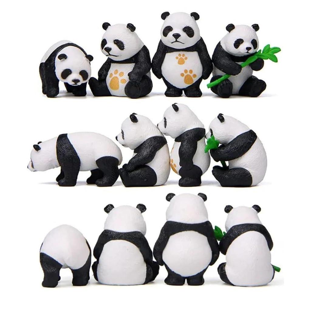 4 Pcs Panda Miniature Decor Items Set for Unique Gift,Home,Living Room,Office,Restaurant Decor,Showpiece,Perfect Valentine Decoration Items