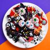 10Pcs Halloween Resin Flat Accessories Bat Back Cute Ghost Burst Skull Witch Mini Eyeball Ornament Mixed