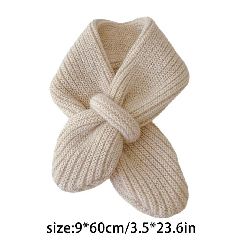 Stylish Children Wool Scarf Soft & Comfortable Kids Scarf Solid Color Scarf Knitted Scarf Perfect for Autumn & Winter