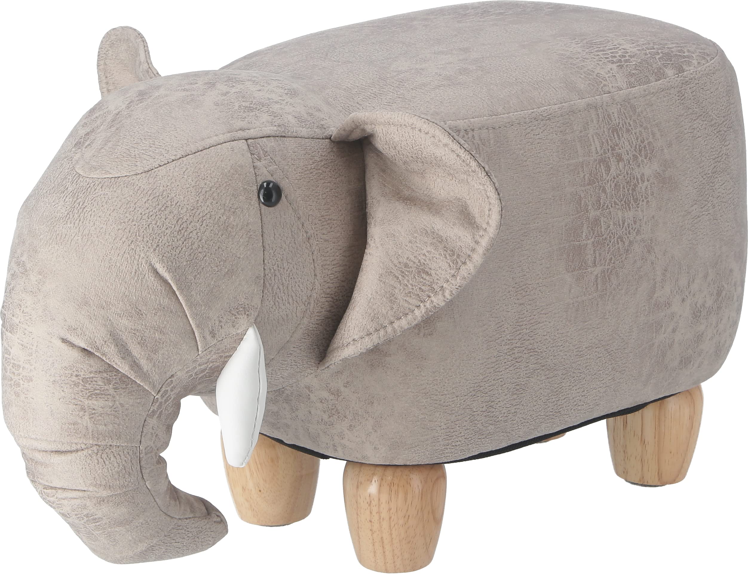 

Fuji Boeki Animal Stool, Elephant Design, 51cm Wide x 24cm Deep x 27cm High, 80kg Weight Capacity, Ottoman, 16743, Gray