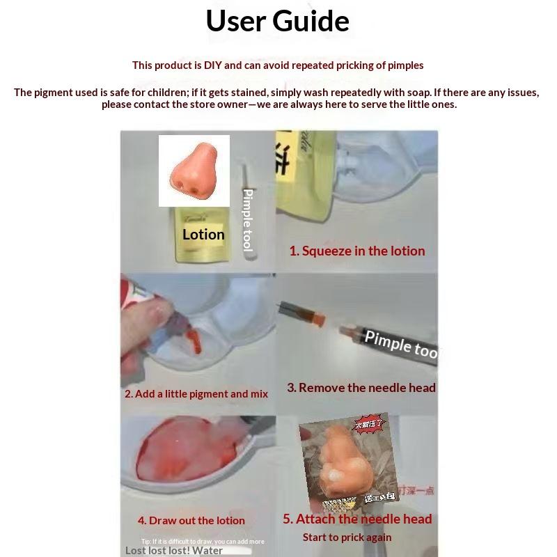 

Funny Pimple Squeeze Toy Novelty Nose Reatic Prank Toy Reusable Low Rebound Fidgets Toys For Friends one size