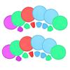 Flying Disc Playthings Foldable Polyester Round Fans for Kids 45Pcs Outdoor