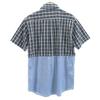 Mr.GENTLEMAN made in Japan Check pattern switching Short sleeve shirt M Men's Used