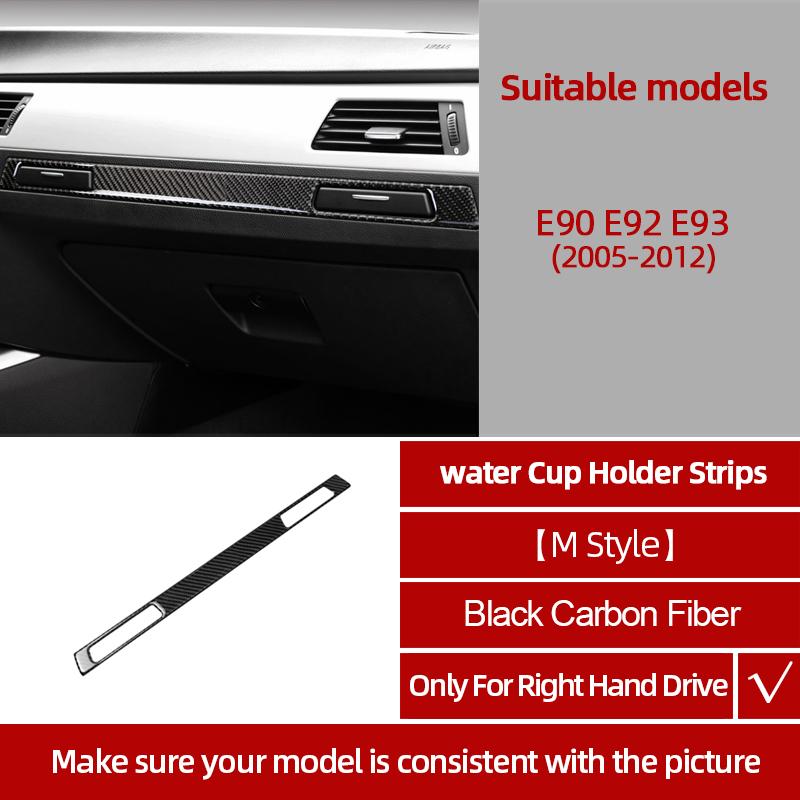 Kohlefaser Für BMW E90 E92 E93 2005-2012 Auto Mittelkonsole CD-Panel Verkleidung Aufkleber Tuning Abdeckung Dekor Auto Innenzubehör