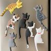 Magnetic Cartoon Cat Refrigerator Sticker Fridge Magnet Hanging Hook Tail Fridge Magnet Hook Door Home Decorations Souvenir