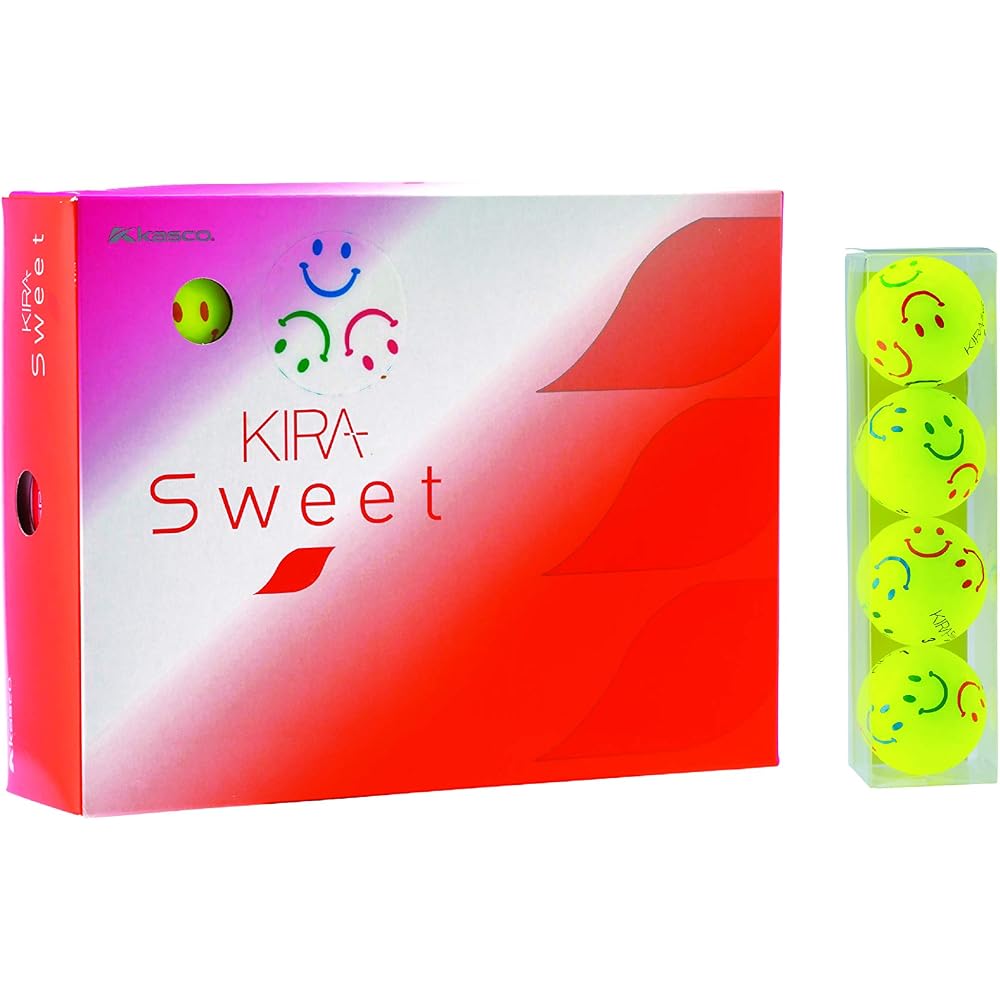 Kasco Kira Sweet Women s Golf Balls with Character Mark Yellow 1 Dozen (12 Balls)