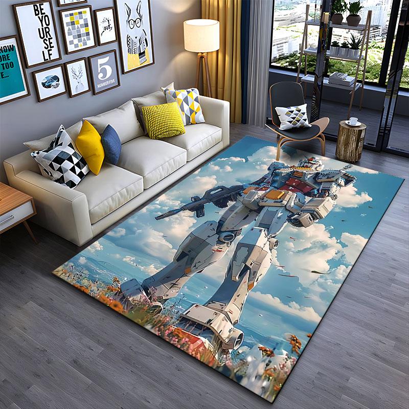 Giant Mecha Robot Design Carpet Suitable As a Non-slip Mat for the Living Room or Bedroom Sofa