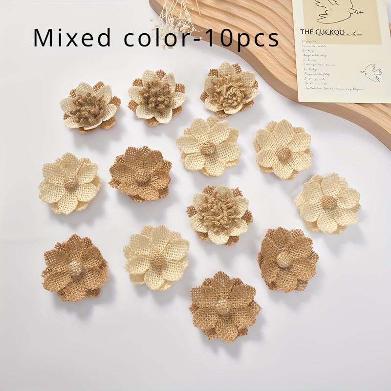

10 шт. Декорации для цветов из льна и мешковины ручной работы - Идеально подходят для свадеб, Дня святого Валентина и поделок своими руками | Украшения для ваз, шляп и аксессуаров 10pcs