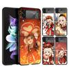 Genshin Impact Klee Cover Phone Case For Samsung Galaxy Z Flip 7 6 5 4 3 5G Flip7 Flip6 Flip5 Flip4 Flip3 Black Fundas Shell Gal