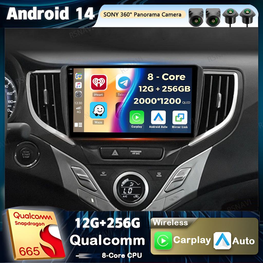 Android 14 Carplay Auto For Suzuki Baleno 2016 2017 2018 2019 Car Radio Player Multimedia stereo Navigation 4G+WIFI Head Unit BT